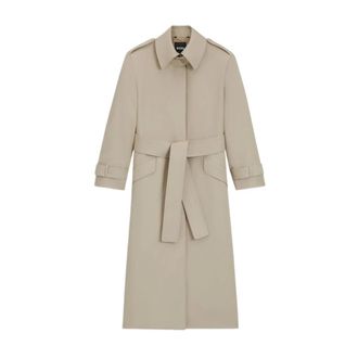 HUGO BOSS Dames, Mantels, Beige, Maat: 2XS Wol