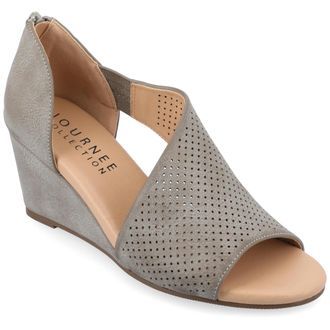 Journee Collection Women & apos;s Aretha Medium and Wide Width Wedge Sandals