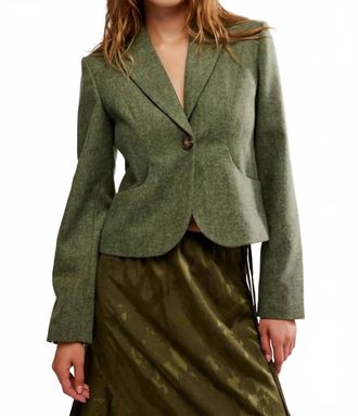 Free People Whip Smart Blazer In Forest