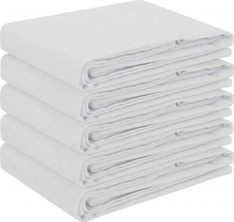 vidaXL Tela Para Mesa 5 Uds. Rectangular Blanco 110 X 140 Cm Poli&eacute;ster Vidaxl