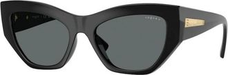 Vogue Eyewear Authentieke Stijlvolle Brillen- Premium Kwaliteit - Dames - Zonnebrillen - Zwart - 53 MM - Accessoires
