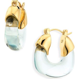 Lizzie Fortunato Mini Hoop Earrings in Aqua at Nordstrom