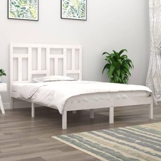 vidaXL Estructura De Cama Doble Peque&ntilde;a Madera Maciza Blanca 120x190cm Vidaxl