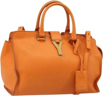 Saint Laurent Pre-owned Vintage Hand Bag - Dames - Vintage Handtas - Oranje - ONE Size - Leer - Vintage