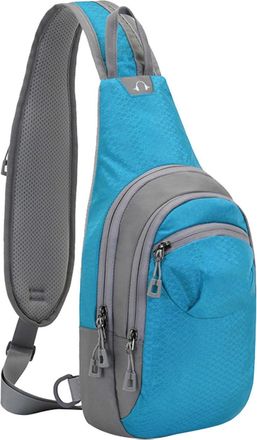 Generic Men Women Outdoor Shoulder Bag Zipper Single Shoulder Crossbody Bag Cycling Sports Bag Chest Bag Mountaineering Travel Small Backpack Small Shoulder B