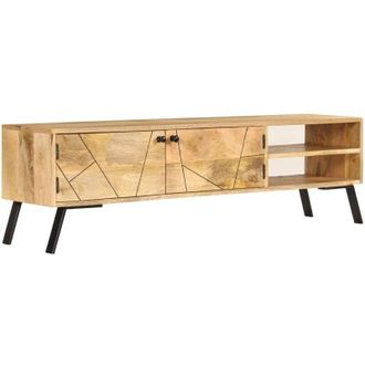 vidaXL Vidaxl - Mueble de tv madera maciza de mango 140x30x40 cm