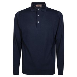 FILIPPO DE LAURENTIIS Polo Shirts, male, Blue, Size: XL Polo ML Collo Francese