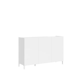 Itamoby Aparador bajo 3 puertas 130x40x84 cm, blanco brillante