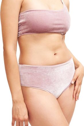 Sauipe Swimwear Giovanna Strapless Bikini Top In Blush Velvet