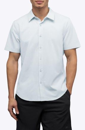 Cuts Crossover Performance Short Sleeve Button-Up Shirt in White at Nordstrom, Size X-Large