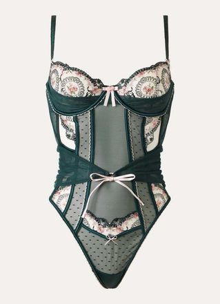 Lounge Evelyn Bodysuit - Green - XXL