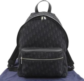 Dior Pre-owned Leather backpacks - Dames - Vintage Rugzakken - Zwart - ONE Size - Tweed - Vintage