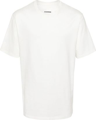 Jil Sander logo-print cotton T-shirt - men - Cotton - M - Neutrals