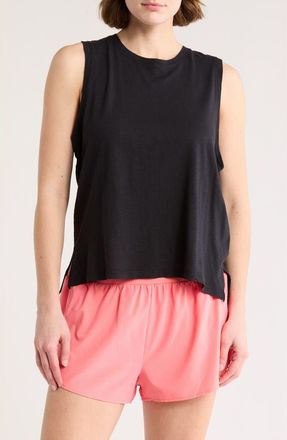 Zella Easy Day Slub Tank in Black at Nordstrom Rack, Size X-Small