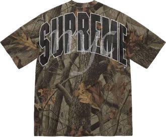 SUPREME SS26 Rhinestone Script S/S T-Shirt Realtree Hardwoods Camo SUP-SS26-324-CMO