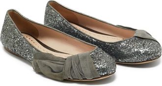 Miu Miu Ballerine con glitter - Grigio