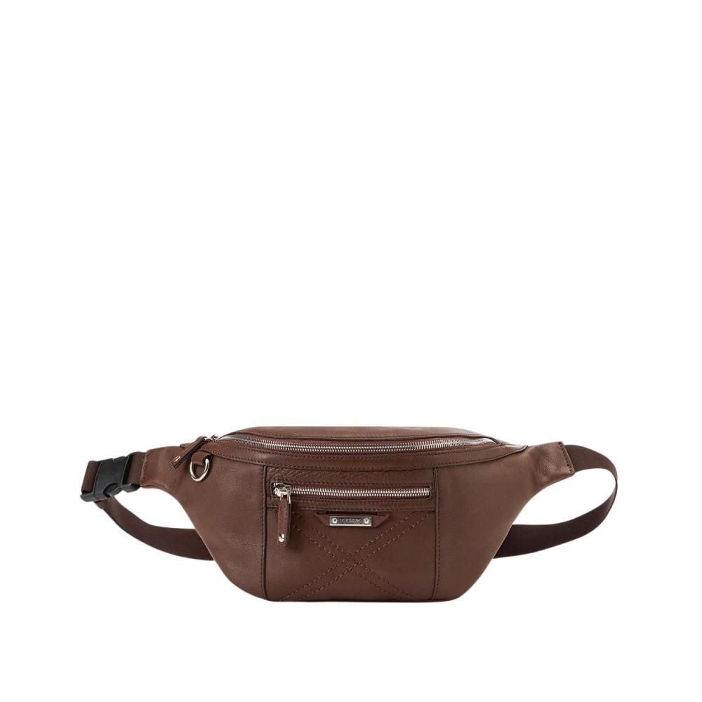 Iceberg Homme, Sacs, Brun, Taille: ONE Size Sac banane en cuir