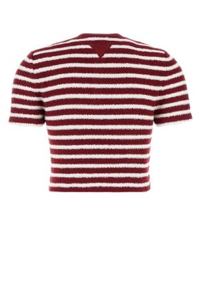 Prada Womens Embroidered Terry Fabric Polo Shirt Amaranto+natu Copa-Trochusniloticus