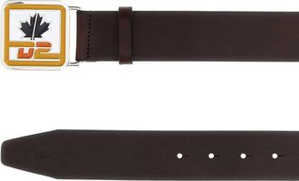 Dsquared2 Leather D2 Patch Belt - Brown