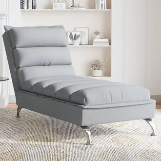 vidaXL Sof&aacute; Div&aacute;n Con Cojines Tela Gris Claro Vidaxl
