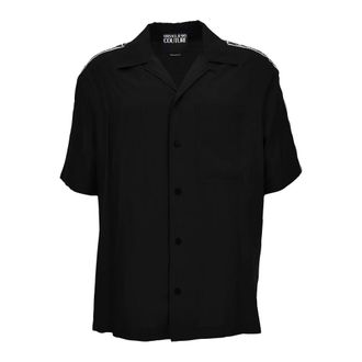 Versace Jeans Couture Stijlvolle Overhemden - Heren - Korte mouwen Overhemden - Zwart - XS - Overhemden