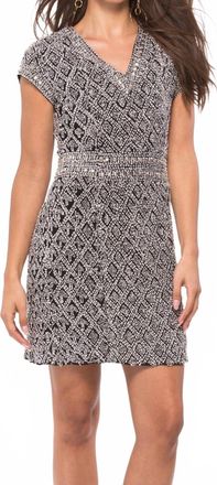 Parker Serena Beaded Mini Dress In Silver