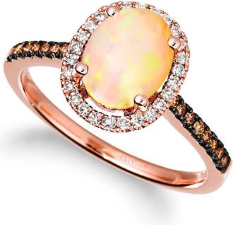 Le Vian Ladies Opal Rings set in 14K Strawberry Gold