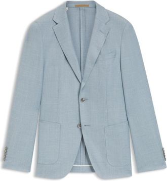 BOSS Slim-fit jacket in wool, silk and linen
