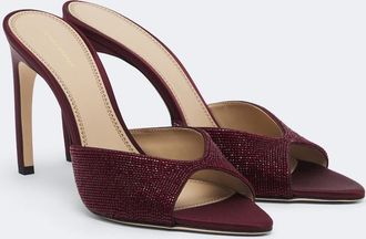 Victoria Beckham Mules Harlow de sat&eacute;n con cuentas