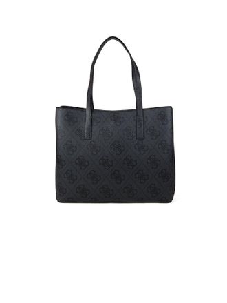 Guess Womens Tote Bag Coal Logo Polyurethane - Tote-Bags