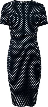 Generic Lewk Clothing (L) Patterned Short Sleeve Maternity Nursing Breastfeeding Dress (UK, Alpha, L, Regular, Regular, Polka Dot)