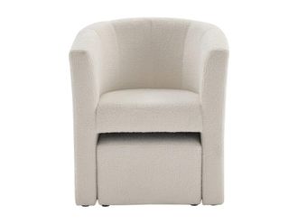 VENTE-UNIQUE.COM Sill&oacute;n cl&aacute;sico tela blanco