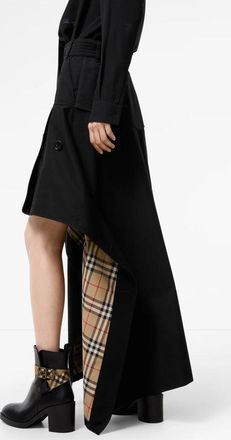 Burberry Burberry Check Midi Skirt - Black