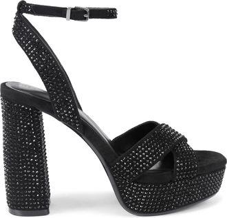 Kurt Geiger Womens Silo Bead Sandals - Black Fabric - Size UK 3
