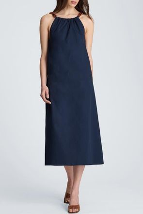 Kenneth Cole Beaded Sleeveless Midi Dress in Dark Navy at Nordstrom, Size X-Large