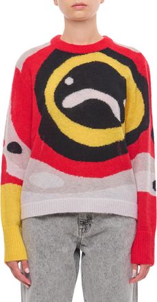 Charles Jeffrey Loverboy Abstract Print Jumper With Crew Neckline And Ribbed Cuffs