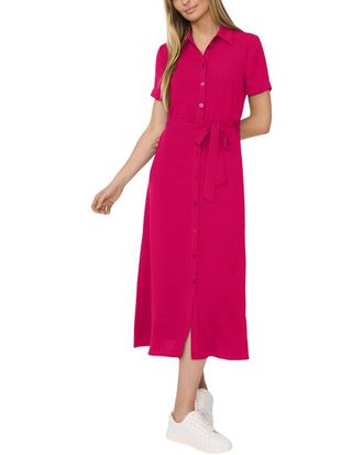 CeCe by Cynthia Steffe Button Down Midi Shirt Dress