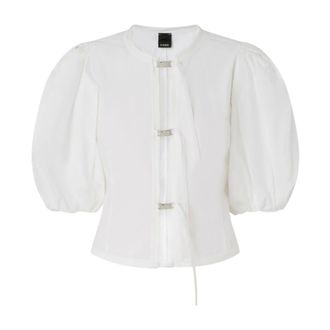 Pinko Pinko, Dames, Blouses & Shirts, Wit, Maat: S Katoen