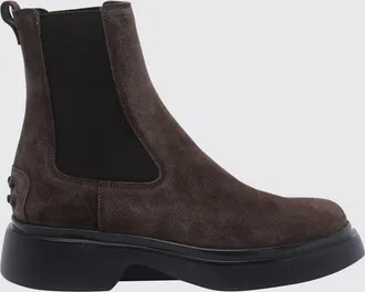 Tod's Stivaletti Chelsea in pelle di vitello scamosciata con suola in gomma