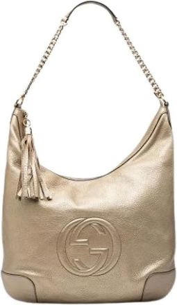 Gucci Pre-owned Shoulder Bags, female, Yellow, Size: ONE SIZE Pre-owned Vintage Shoulder Bag
