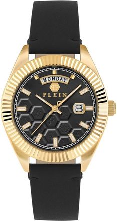 Philipp Plein Date Superlative Horloge - Heren - Horloges - Zwart - ONE Size - Leer - Accessoires
