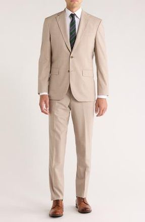 Jack Victor Napoli Beige Classic Fit Wool Suit in Light Beige at Nordstrom Rack, Size 42 Short