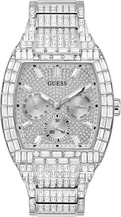 Guess Phoenix Crystal Horloge - Heren - Horloges - Grijs - ONE Size - Accessoires