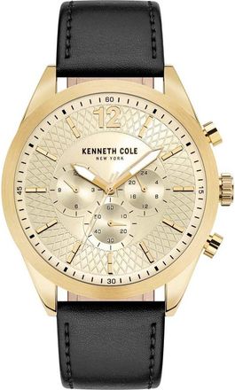 Kenneth Cole KC51085001 Mens Dress Sport Watch - Gold - One Size