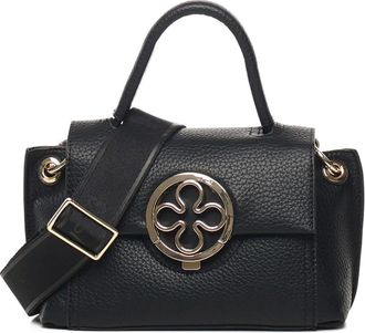 V° 73 Borsa a spalla Federica V con applicazione - Nero