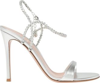 Gianvito Rossi Eternity 105 Sandal - Dames - Sandalen met hakken - Grijs - 38 1/2 EU - Leer - Schoenen