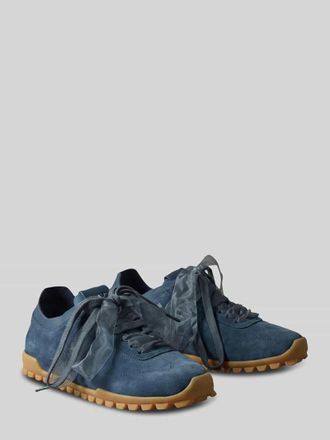 Calvin Klein Sneaker aus Veloursleder mit zwei Schn&uuml;rsenkeln in Dunkelblau, Gr&ouml;&szlig;e 36