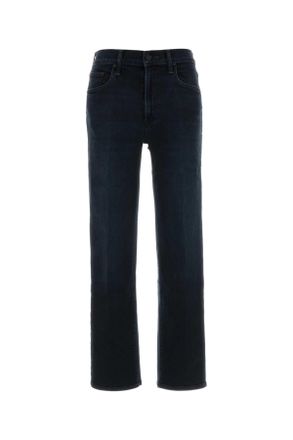 Mother Dark Blue Stretch Denim Rambler Jeans