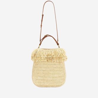 Saint Laurent Womens Shoulder Bag Natural Raffia