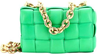 Bottega Veneta Cassette Chain Crossbody Bag Padded Maxi Intrecciato Leather (Authentic Pre-Loved)